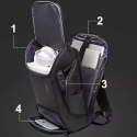 Bange Plecak wodoodporny Bange torba na laptopa 15.6" miejski podróżny 47x30x15 cm do pracy szkoły samolotu męski damski z gniazdem US