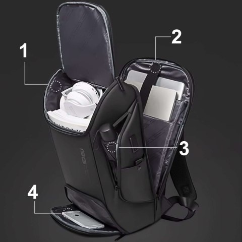 Bange Plecak wodoodporny Bange torba na laptopa 15.6" miejski podróżny 47x30x15 cm do pracy szkoły samolotu męski damski z gniazdem US Bange Plecak wodoodporny Bange torba na laptopa 15.6" miejski podróżny 47x30x15 cm do pracy szkoły samolotu męski damski z gniazdem US