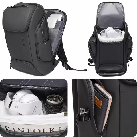 Bange Plecak wodoodporny Bange torba na laptopa 15.6" miejski podróżny 47x30x15 cm do pracy szkoły samolotu męski damski z gniazdem US Bange Plecak wodoodporny Bange torba na laptopa 15.6" miejski podróżny 47x30x15 cm do pracy szkoły samolotu męski damski z gniazdem US