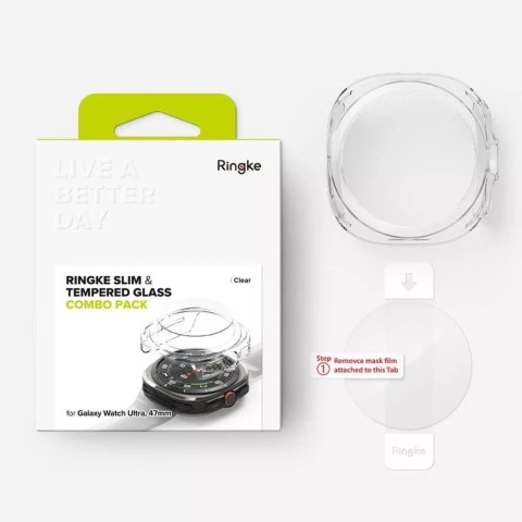 Ringke Etui Ringke Slim & Tempered Glass do Samsung Galaxy Watch Ultra (47 mm) Clear Ringke Etui Ringke Slim & Tempered Glass do Samsung Galaxy Watch Ultra (47 mm) Clear