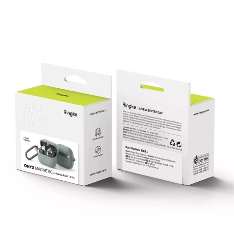 Ringke Etui obudowa Ringke Onyx Magnetic Magsafe do Samsung Galaxy Buds 3 / 3 Pro Sage Green Ringke Etui obudowa Ringke Onyx Magnetic Magsafe do Samsung Galaxy Buds 3 / 3 Pro Sage Green