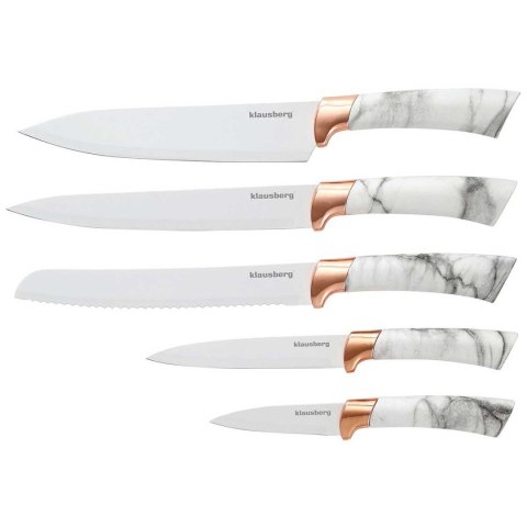 KLAUSBERG ZESTAW 5 NOŻY KUCHENNYCH W STOJAKU KLAUSBERG KB-7800 KLAUSBERG ZESTAW 5 NOŻY KUCHENNYCH W STOJAKU KLAUSBERG KB-7800