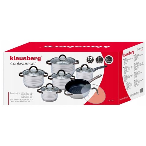 KLAUSBERG ZESTAW GARNKÓW 12 ELEMENTÓW KLAUSBERG KB-7702 KLAUSBERG ZESTAW GARNKÓW 12 ELEMENTÓW KLAUSBERG KB-7702