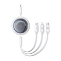 Baseus Kabel Baseus Free2Draw CB000084 zwijany USB-C - Lightning / USB-C / micro USB 100W 1.1m - biały