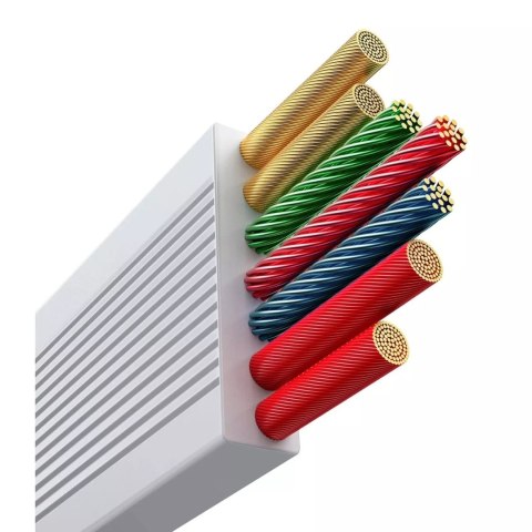 Baseus Kabel Baseus Free2Draw CB000084 zwijany USB-C - Lightning / USB-C / micro USB 100W 1.1m - biały Baseus Kabel Baseus Free2Draw CB000084 zwijany USB-C - Lightning / USB-C / micro USB 100W 1.1m - biały