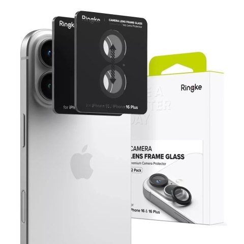 Ringke 2x Osłona Aparatu Ringke Camera Frame Protector do iPhone 16 / 16 Plus Max Czarny Ringke 2x Osłona Aparatu Ringke Camera Frame Protector do iPhone 16 / 16 Plus Max Czarny