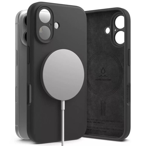 Ringke Etui magnetyczne silikonowe Ringke MagSafe do iPhone 16 Czarny Ringke Etui magnetyczne silikonowe Ringke MagSafe do iPhone 16 Czarny