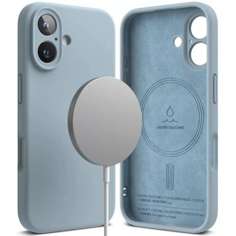 Ringke Etui magnetyczne silikonowe Ringke MagSafe do iPhone 16 Niebieski Ringke Etui magnetyczne silikonowe Ringke MagSafe do iPhone 16 Niebieski