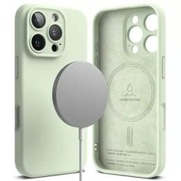 Ringke Etui magnetyczne silikonowe Ringke MagSafe do iPhone 16 Pro obudowa pokrowiec Zielony