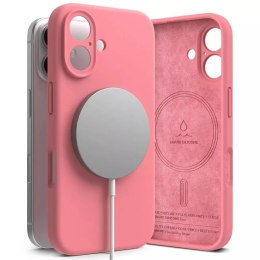 Ringke Etui magnetyczne silikonowe Ringke MagSafe do iPhone 16 Różowy