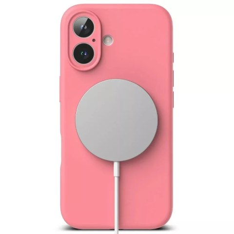 Ringke Etui magnetyczne silikonowe Ringke MagSafe do iPhone 16 Różowy Ringke Etui magnetyczne silikonowe Ringke MagSafe do iPhone 16 Różowy