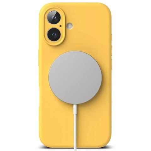 Ringke Etui magnetyczne silikonowe Ringke MagSafe do iPhone 16 Żółty Ringke Etui magnetyczne silikonowe Ringke MagSafe do iPhone 16 Żółty