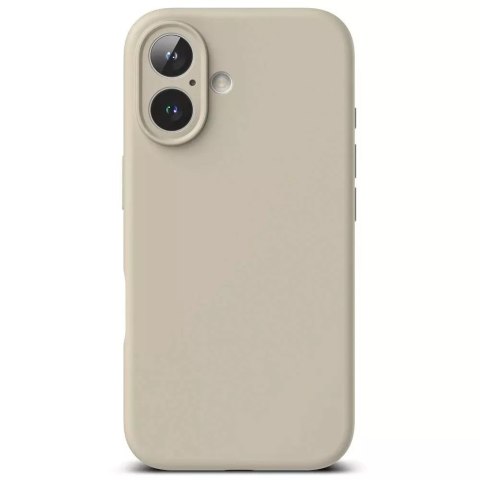 Ringke Etui magnetyczne silikonowe Ringke MagSafe do iPhone 16 obudowa pokrowiec Beżowy Ringke Etui magnetyczne silikonowe Ringke MagSafe do iPhone 16 obudowa pokrowiec Beżowy