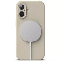 Ringke Etui magnetyczne silikonowe Ringke MagSafe do iPhone 16 obudowa pokrowiec Beżowy