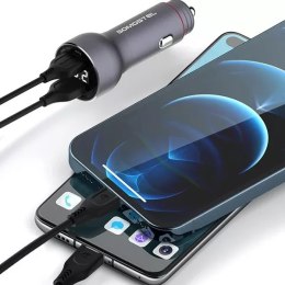 Somostel Ładowarka samochodowa Somostel SMS-A89 Quick Charge QC 3.0 30W Aluminium 2X USB Czarny
