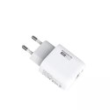 Somostel Ładowarka sieciowa 3A 18W USB, USB Typu-C + kabel do iPhone szybkie ładowanie SOMOSTEL QC3.0 SMS-Q01 Biały