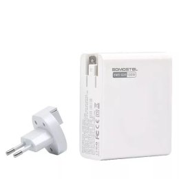 Somostel Ładowarka sieciowa Somostel Power Selivery Q24 130W Gan 2x USB-C + 2x USB QC 3.0 Biała