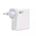 Somostel Ładowarka sieciowa Somostel Power Selivery Q24 130W Gan 2x USB-C + 2x USB QC 3.0 Biała