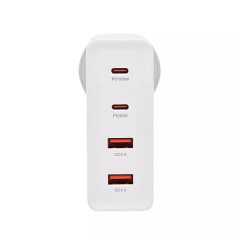 Somostel Ładowarka sieciowa Somostel Power Selivery Q24 130W Gan 2x USB-C + 2x USB QC 3.0 Biała Somostel Ładowarka sieciowa Somostel Power Selivery Q24 130W Gan 2x USB-C + 2x USB QC 3.0 Biała