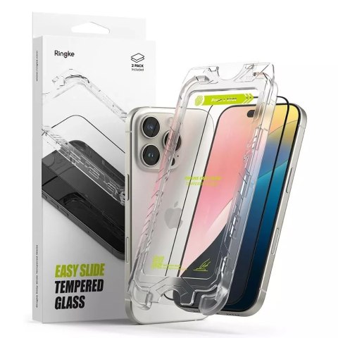 Ringke Szkło Hartowane Ringke Easy Slide 2-pack do IPhone 16 Pro Max Black Ringke Szkło Hartowane Ringke Easy Slide 2-pack do IPhone 16 Pro Max Black