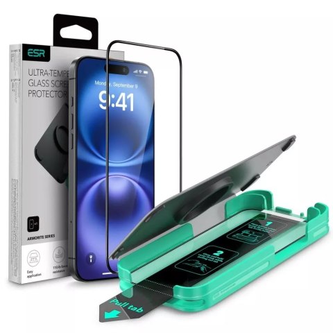 ESR Szkło Hartowane ESR Armorite do iPhone 16 Black