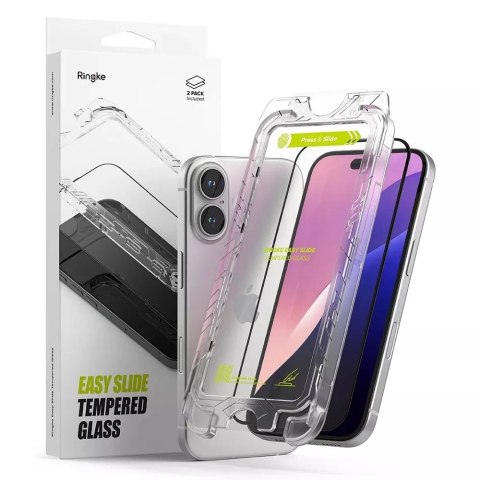 Ringke Szkło Hartowane Ringke Easy Slide 2-pack do iPhone 15 / 16 Black Ringke Szkło Hartowane Ringke Easy Slide 2-pack do iPhone 15 / 16 Black