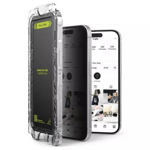Ringke Szkło Prywatyzujące Ringke Easy Slide 2-Pack do iPhone 15 / 16 Privacy Ringke Szkło Prywatyzujące Ringke Easy Slide 2-Pack do iPhone 15 / 16 Privacy