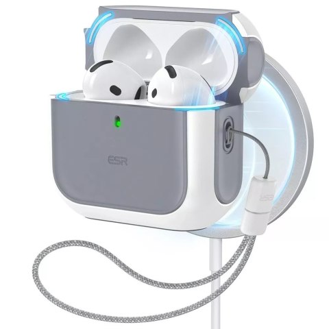 ESR Etui ochronne na słuchawki ESR Orbit Halolock MagSafe Apple AirPods 4 White ESR Etui ochronne na słuchawki ESR Orbit Halolock MagSafe Apple AirPods 4 White