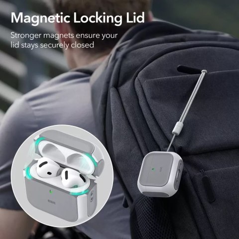 ESR Etui ochronne na słuchawki ESR Orbit Halolock MagSafe Apple AirPods 4 White ESR Etui ochronne na słuchawki ESR Orbit Halolock MagSafe Apple AirPods 4 White