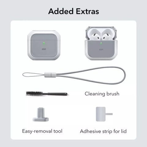 ESR Etui ochronne na słuchawki ESR Orbit Halolock MagSafe Apple AirPods 4 White ESR Etui ochronne na słuchawki ESR Orbit Halolock MagSafe Apple AirPods 4 White