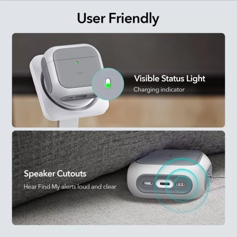 ESR Etui ochronne na słuchawki ESR Orbit Halolock MagSafe Apple AirPods 4 White ESR Etui ochronne na słuchawki ESR Orbit Halolock MagSafe Apple AirPods 4 White