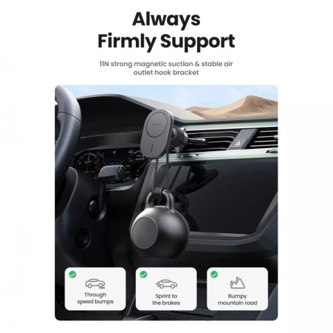 UGreen Uchwyt samochodowy Ugreen CD345 magnetyczny na kratkę nawiewu - Czarny UGreen Uchwyt samochodowy Ugreen CD345 magnetyczny na kratkę nawiewu - Czarny