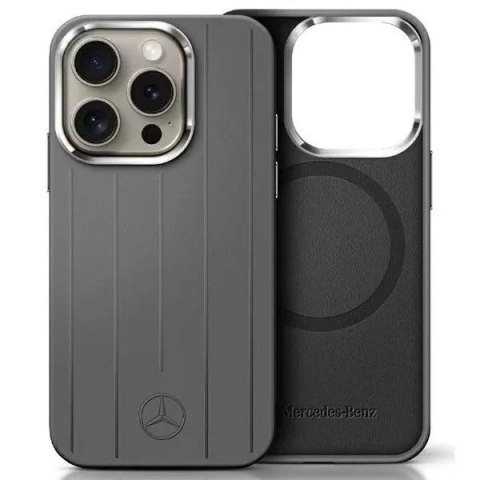 Mercedes Mercedes MEHMP16X23SUVSA iPhone 16 Pro Max 6.9" szary/grey hardcase Silicone Vertical Tonal Stripes MagSafe