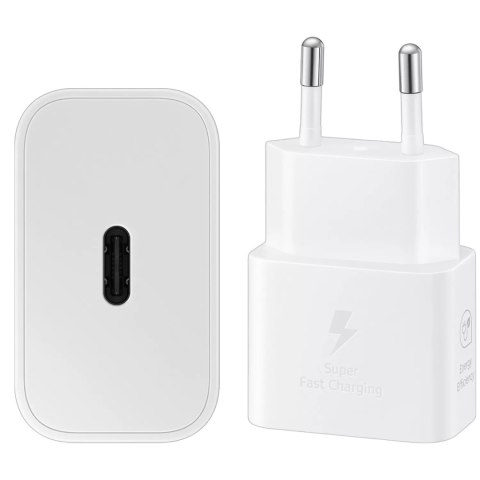 Samsung Ładowarka Sieciowa oryginalna Samsung EP-T2510NWE Szybkie Ładowanie PowerDelivery PD 25W Biała Samsung Ładowarka Sieciowa oryginalna Samsung EP-T2510NWE Szybkie Ładowanie PowerDelivery PD 25W Biała