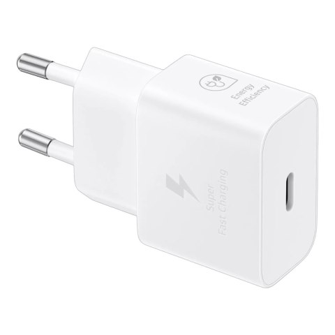 Samsung Ładowarka Sieciowa oryginalna Samsung EP-T2510NWE Szybkie Ładowanie PowerDelivery PD 25W Biała Samsung Ładowarka Sieciowa oryginalna Samsung EP-T2510NWE Szybkie Ładowanie PowerDelivery PD 25W Biała