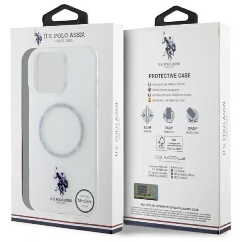 U.S. Polo US Polo USHMP16LHOCLDPW iPhone 16 Pro 6.3" biały/white IML Ring MagSafe U.S. Polo US Polo USHMP16LHOCLDPW iPhone 16 Pro 6.3" biały/white IML Ring MagSafe