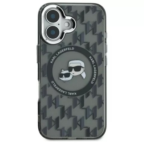 Karl Lagerfeld Etui Karl Lagerfeld do iPhone 16 6.1" Czarne MagSafe IML Monogram Karl&Choupette Head Karl Lagerfeld Etui Karl Lagerfeld do iPhone 16 6.1" Czarne MagSafe IML Monogram Karl&Choupette Head