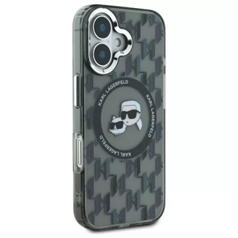 Karl Lagerfeld Etui Karl Lagerfeld do iPhone 16 6.1" Czarne MagSafe IML Monogram Karl&Choupette Head Karl Lagerfeld Etui Karl Lagerfeld do iPhone 16 6.1" Czarne MagSafe IML Monogram Karl&Choupette Head