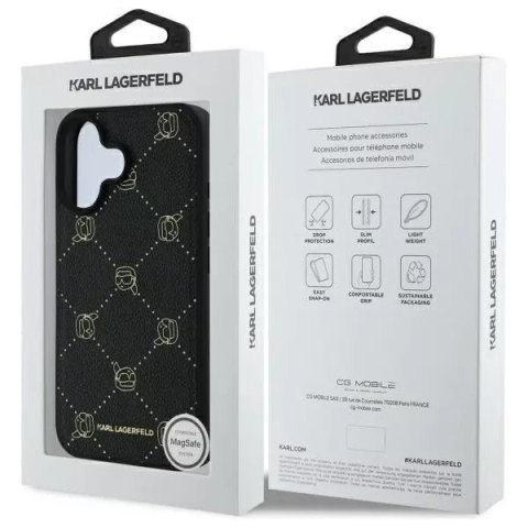 Karl Lagerfeld Etui Karl Lagerfeld do iPhone 16 6.1" Czarny Magsafe Karl Head Karl Lagerfeld Etui Karl Lagerfeld do iPhone 16 6.1" Czarny Magsafe Karl Head