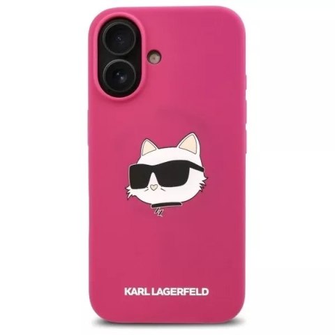 Karl Lagerfeld Etui Karl Lagerfeld do iPhone 16 6.1" Różowe/Fuksja hardcase Silicone Choupette Head Print MagSafe Karl Lagerfeld Etui Karl Lagerfeld do iPhone 16 6.1" Różowe/Fuksja hardcase Silicone Choupette Head Print MagSafe