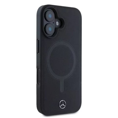 Mercedes Etui Mercedes do iPhone 16 6.1" Czarny MagSafe Hardcase Plain Smooth Leather Mercedes Etui Mercedes do iPhone 16 6.1" Czarny MagSafe Hardcase Plain Smooth Leather
