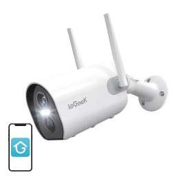 4kom.pl Bezprzewodowa kamera zewnętrzna WiFi ieGeek ZS-GX2S biała 5200mAh
