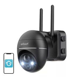 4kom.pl IeGeek Bezprzewodowa kamera zewnętrzna WiFi 3MP ZS-GX1S czarna
