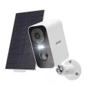 4kom.pl IeGeek Bezprzewodowa kamera zewnętrzna WiFi 3MP biała z panelem solarnym