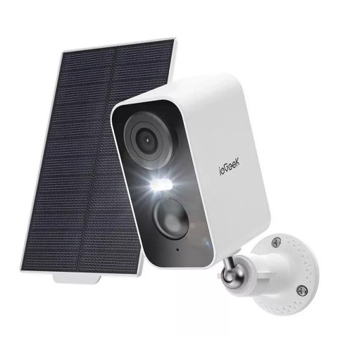 4kom.pl IeGeek Bezprzewodowa kamera zewnętrzna WiFi 3MP biała z panelem solarnym 4kom.pl IeGeek Bezprzewodowa kamera zewnętrzna WiFi 3MP biała z panelem solarnym