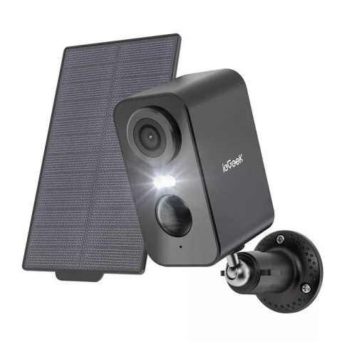 4kom.pl IeGeek Bezprzewodowa kamera zewnętrzna WiFi 3MP czarna z panelem solarnym 4kom.pl IeGeek Bezprzewodowa kamera zewnętrzna WiFi 3MP czarna z panelem solarnym