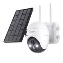 4kom.pl IeGeek Bezprzewodowa kamera zewnętrzna WiFi 5MP Biała z panelem solarnym