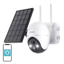 4kom.pl IeGeek Bezprzewodowa kamera zewnętrzna WiFi 5MP Biała z panelem solarnym