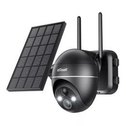 4kom.pl IeGeek Bezprzewodowa kamera zewnętrzna WiFi 5MP Czarna z panelem solarnym