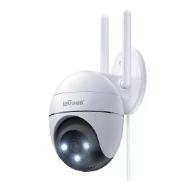 4kom.pl IeGeek Bezprzewodowa obrotowa kamera zewnętrzna WiFi 3MP Biała